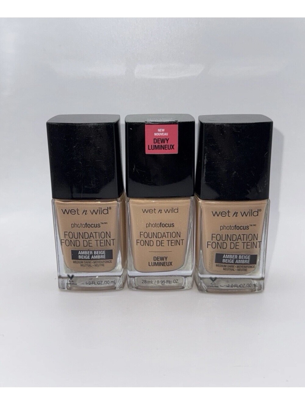 3 Wet N Wild Photo Focus Liquid Foundation Amber Beige
